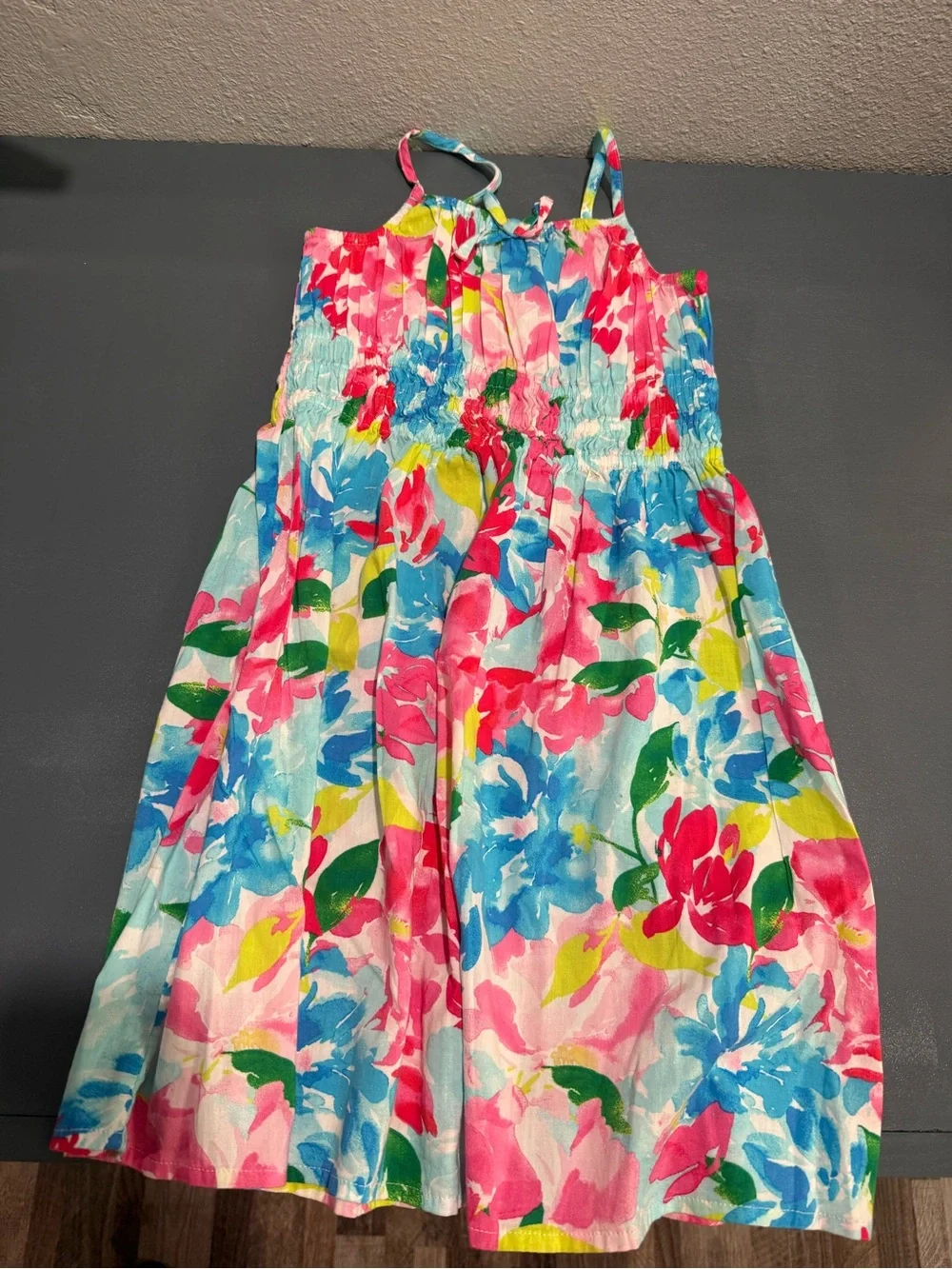 Old Navy - Girls Floral Sundress in Pink, Blue & Green - size 5T